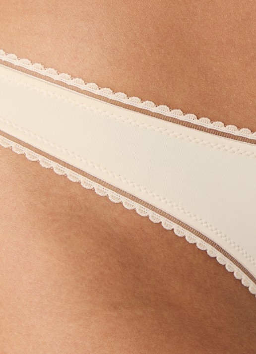 Lounge Naadloze string  - detail 4 creme