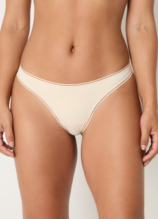 Lounge Naadloze string  - voorkant 2 creme
