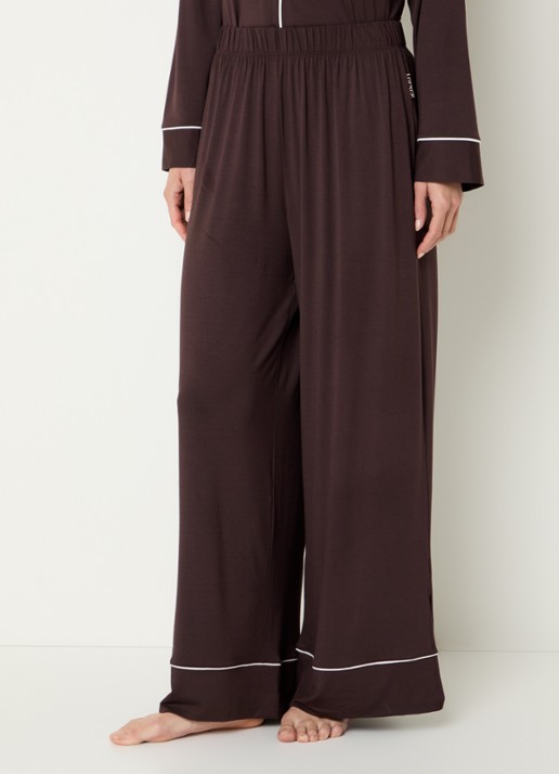 Lounge Pyjamabroek met contrasterende bies