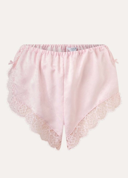 Lounge Pyjamabroek met jacquard dessin en kant