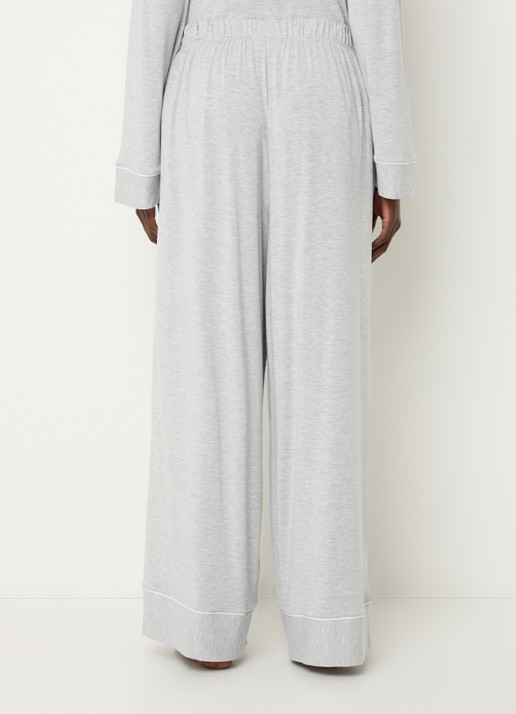 Lounge Pyjamabroek met logo - achterkant grijs