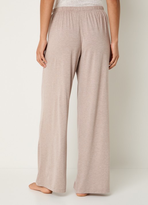 Lounge Pyjamabroek met strikdetail - achterkant 4 bruin
