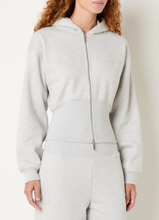 Lounge Sweatvest met logo en capuchon
