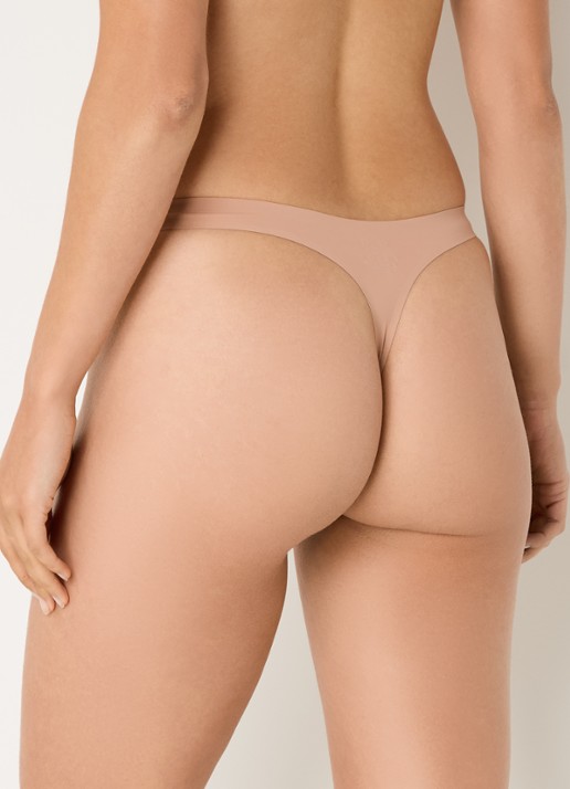 Lounge Tanga met kant - achterkant 5 beige