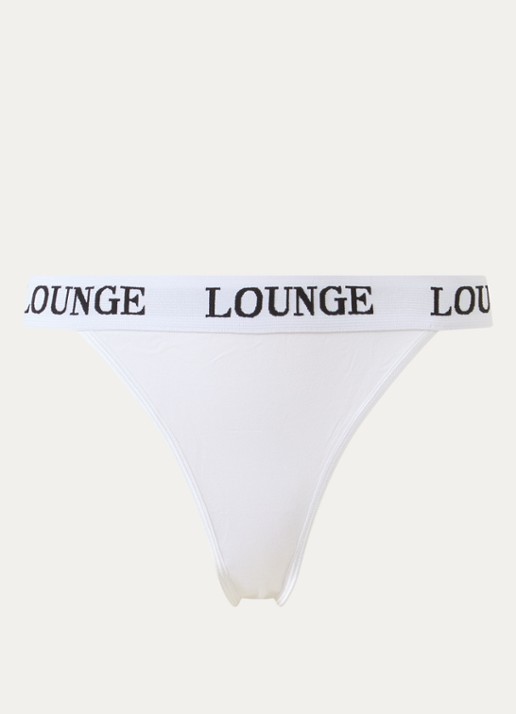 Lounge Tanga met logoband - voorkant 2 wit