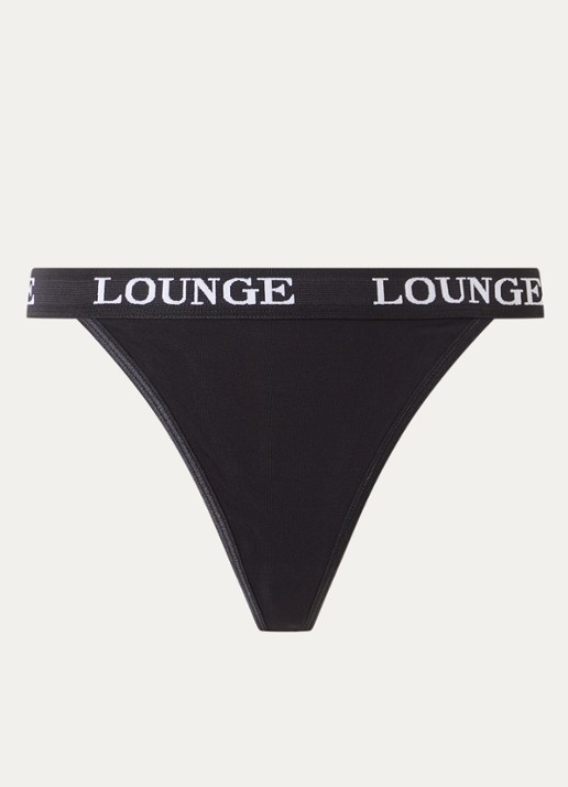 Lounge Tanga met logoband - voorkant 3 zwart