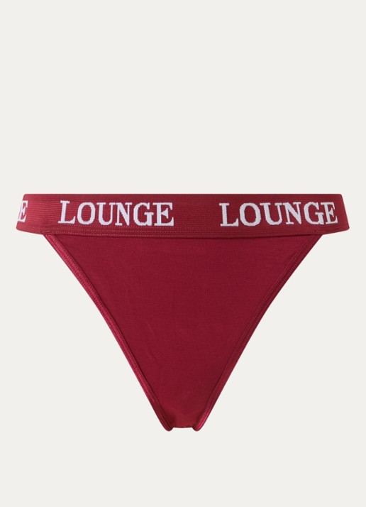 Lounge Tanga met logoband - voorkant 2 bordeauxrood