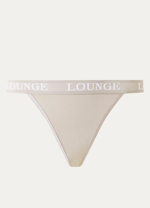 Lounge Tanga met logoband - voorkant 4 beige