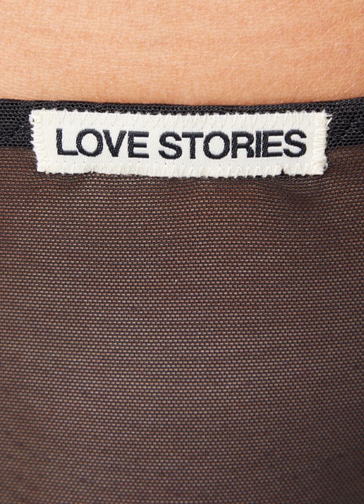Love Stories Carl tanga van mesh met logo - detail 3 zwart
