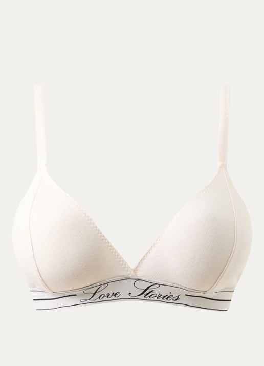 Love Stories Darling bralette met logoband - voorkant gebroken wit