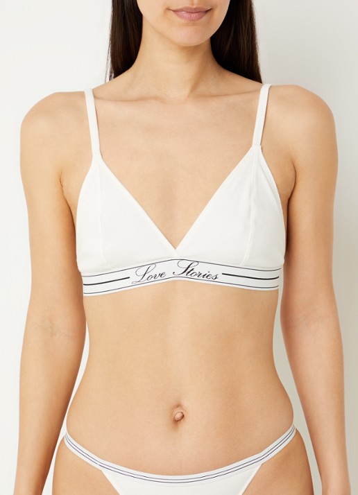 Love Stories Darling bralette met logoband - voorkant 2 gebroken wit