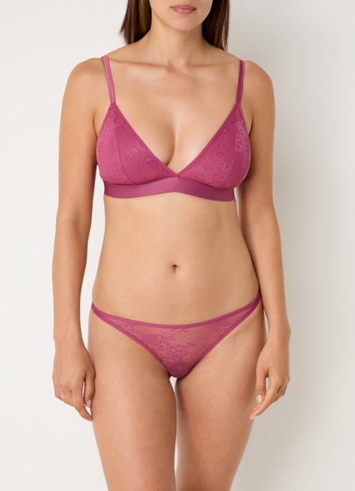 Love Stories Darling bralette met uitneembare vulling - voorkant 2 paars