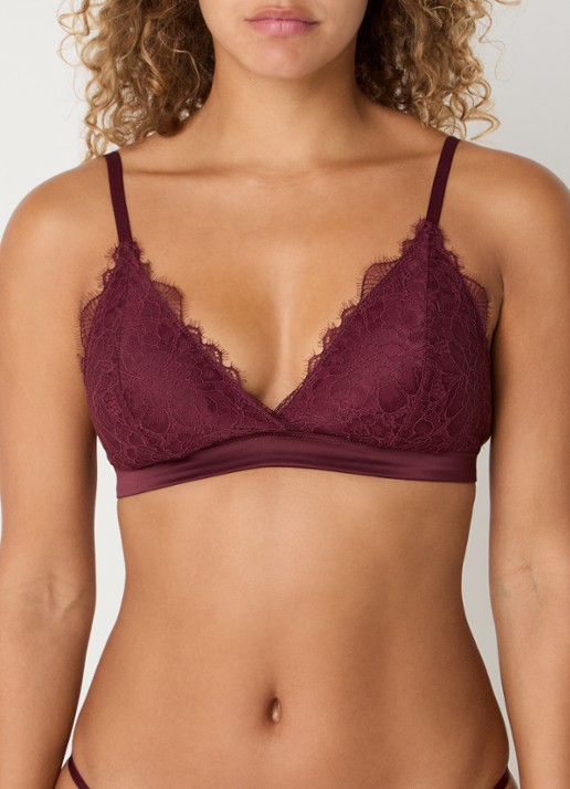 Love Stories Gwen bralette met kant en uitneembare vulling - detail 4 bordeauxrood