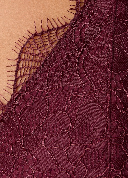 Love Stories Gwen bralette met kant en uitneembare vulling - detail 5 bordeauxrood