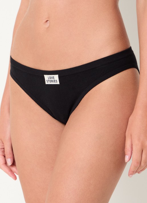Love Stories Paige slip met ribstructuur