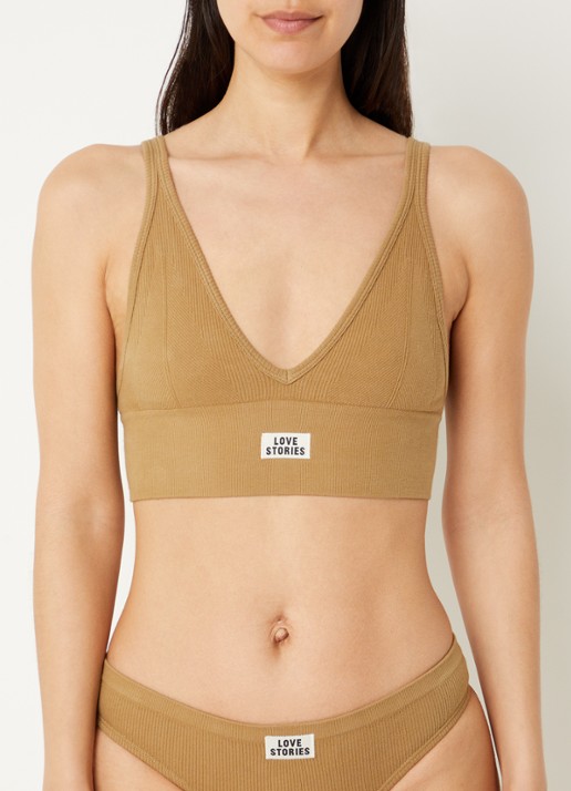 Love Stories Posey sport bh met medium support - voorkant 2 khaki