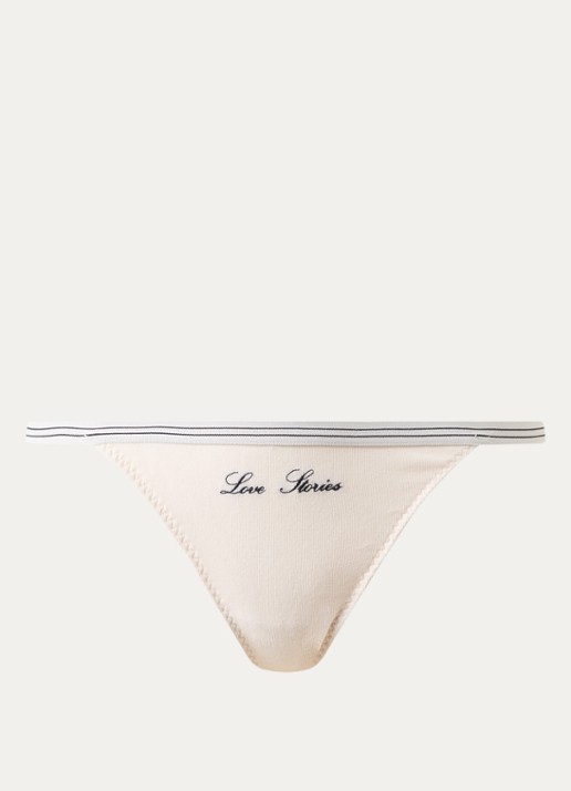 Love Stories Roomservice string met logo - voorkant gebroken wit