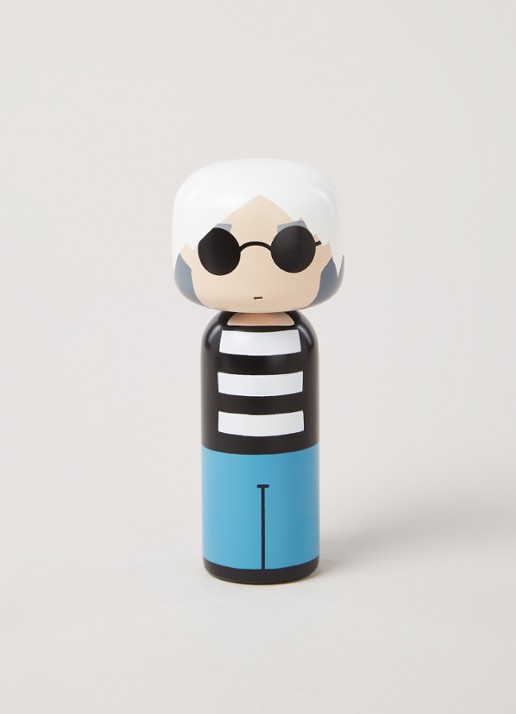 Lucie Kaas Andy Kokeshi Doll 14,5 cm - voorkant 2 blauw