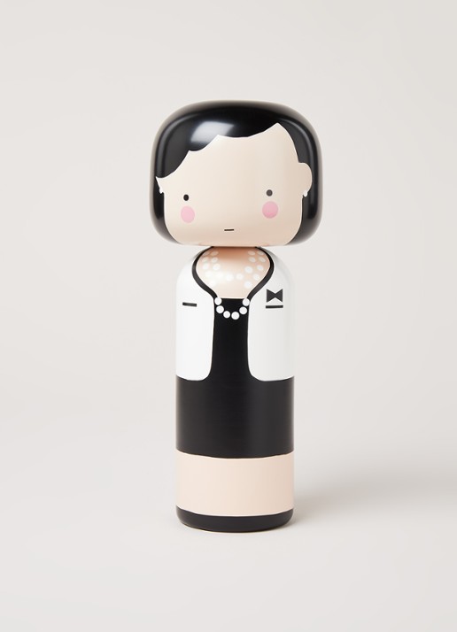 Lucie Kaas Coco Kokeshi Doll 21,5 cm - voorkant 3 wit