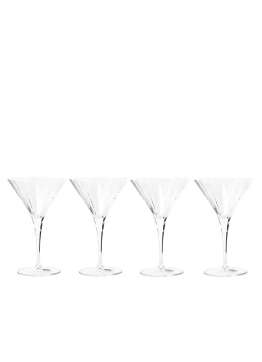 Luigi Bormioli Bach cocktailglas 26 cl set van 4 - voorkant 2 transparant