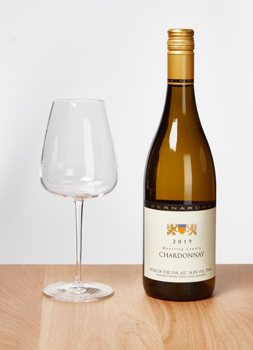 Luigi Bormioli Talismano Chardonnay witte wijnglas 45 cl set van 4 - voorkant 3 transparant