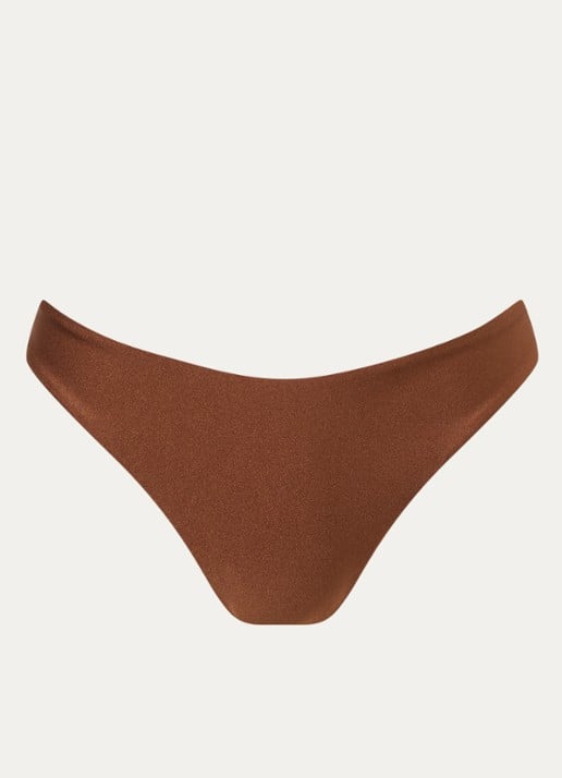 Luli Fama Moderate high waisted bikinislip - voorkant 3 bruin