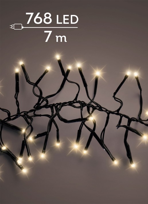 Lumineo Cluster lichtslinger 7 meter - voorkant zwart