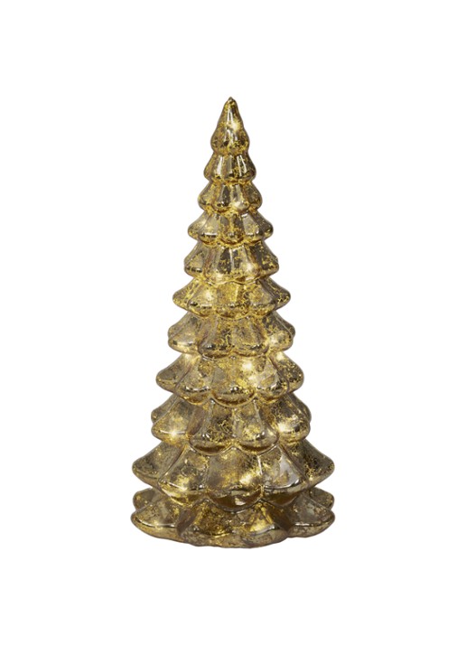 Lumineo Kerstboom lichtobject 21 cm - voorkant goud