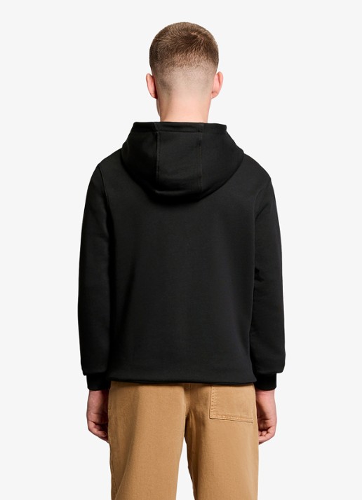 Lyle & Scott Classic hoodie met logoborduring - voorkant 2 zwart