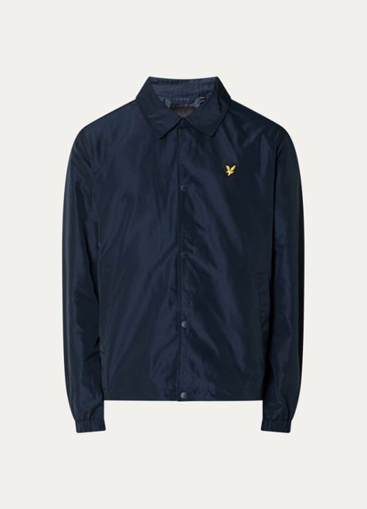 Lyle & Scott Coach jack met steekzakken - voorkant donkerblauw