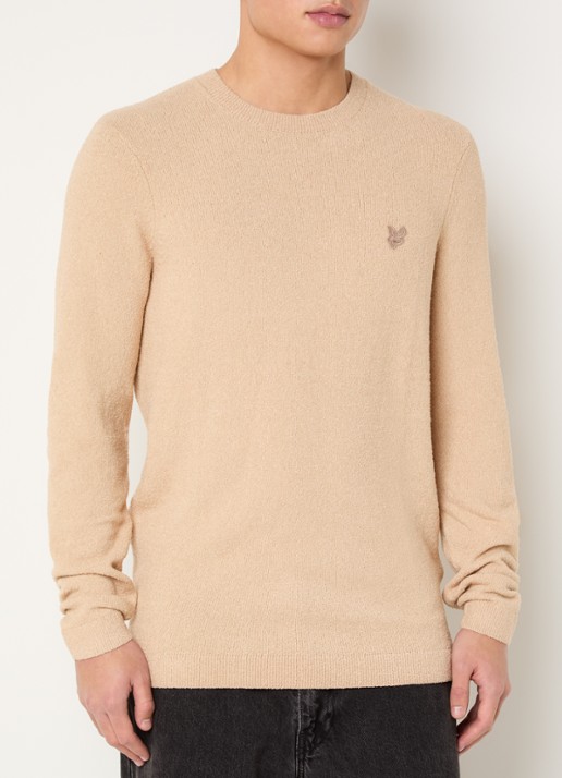 Lyle & Scott Fijngebreide pullover met logoborduring