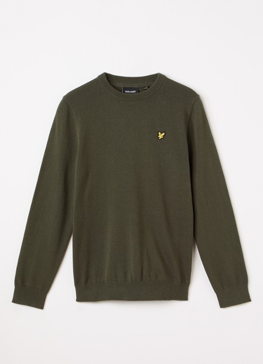 Lyle & Scott Fijngebreide trui met logoborduring