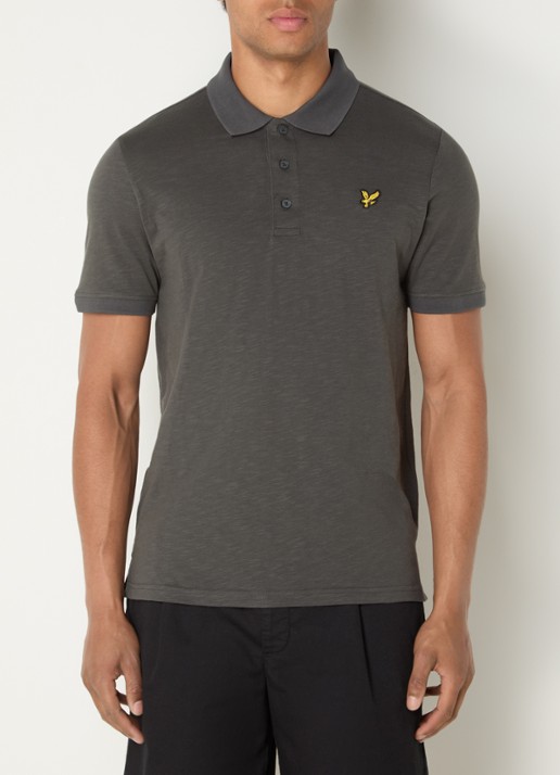 Lyle & Scott Fine Slub regular fit polo met logo