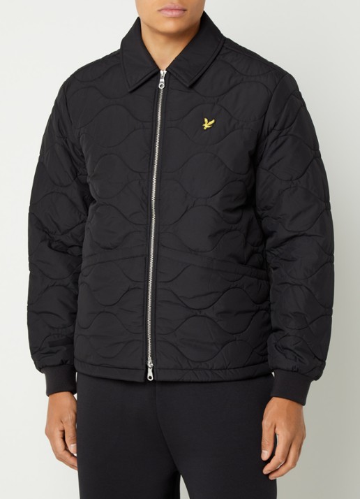 Lyle & Scott Gewatteerd jack met quilt patroon