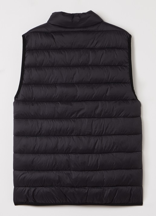 Lyle & Scott Gewatteerde bodywarmer met logo - achterkant 3 zwart