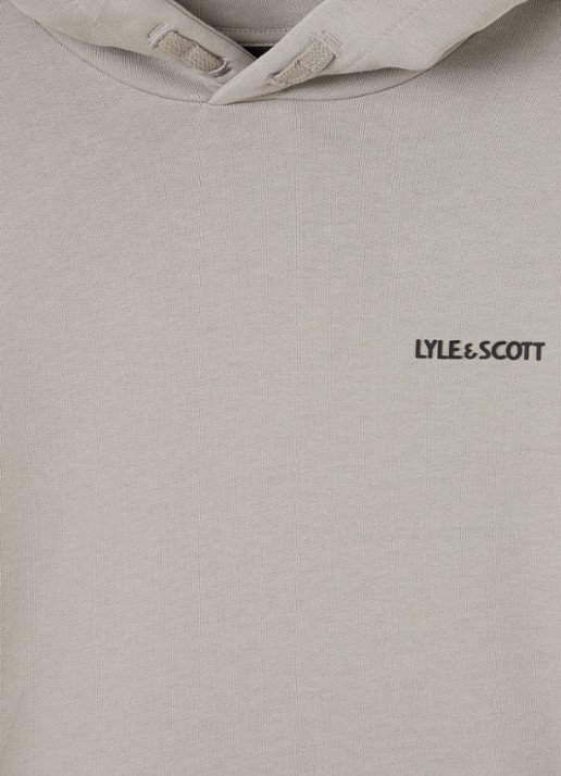 Lyle & Scott Hoodie met logo - detail 3 grijs