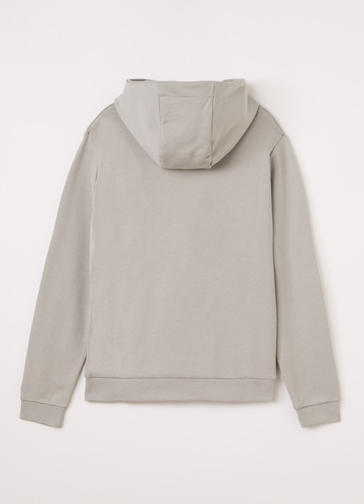 Lyle & Scott Hoodie met logo - voorkant 2 grijs