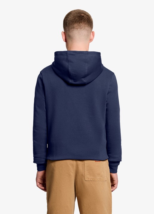 Lyle & Scott Hoodie met logo - voorkant 3 royalblauw