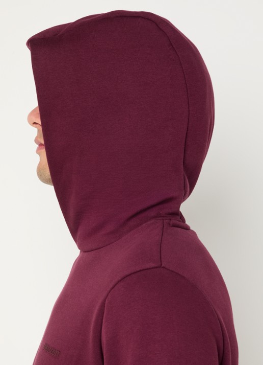 Lyle & Scott Hoodie met steekzakken en logo - detail 2 bordeauxrood