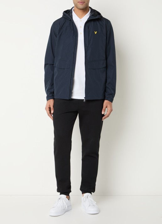 Lyle & Scott Jack met logo en capuchon - voorkant 4 donkerblauw