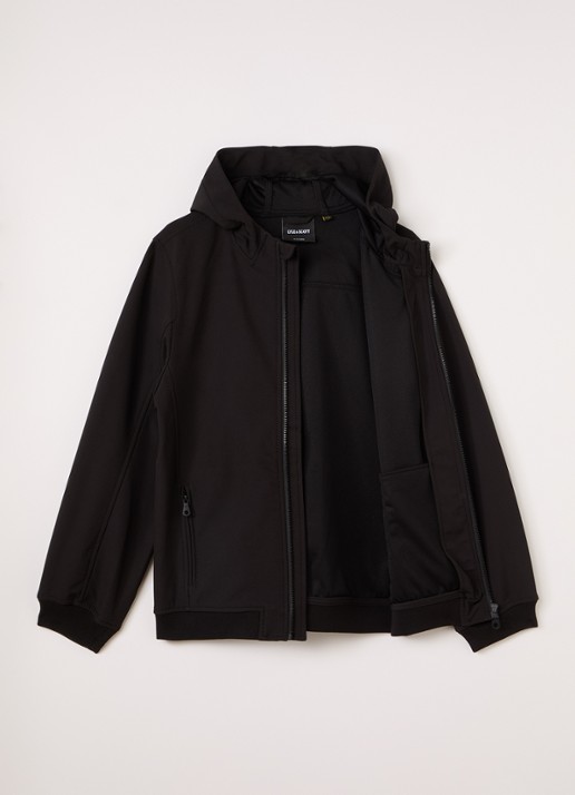 Lyle & Scott Jack met logo en steekzakken - voorkant 3 zwart