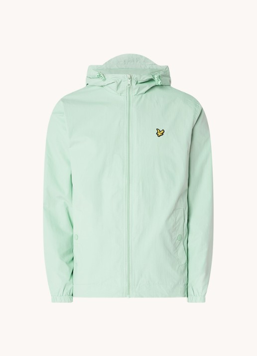 Lyle & Scott Lichtgewicht jack met capuchon - voorkant 2 mint