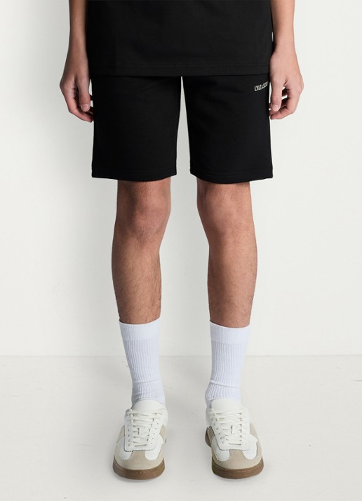 Lyle & Scott Loose fit korte joggingbroek met steekzakken - voorkant 2 zwart