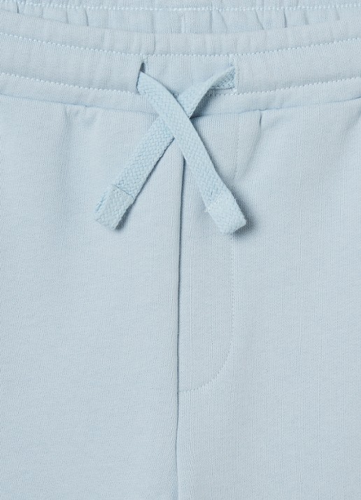 Lyle & Scott Loose fit korte joggingbroek met steekzakken - detail 3 lichtblauw