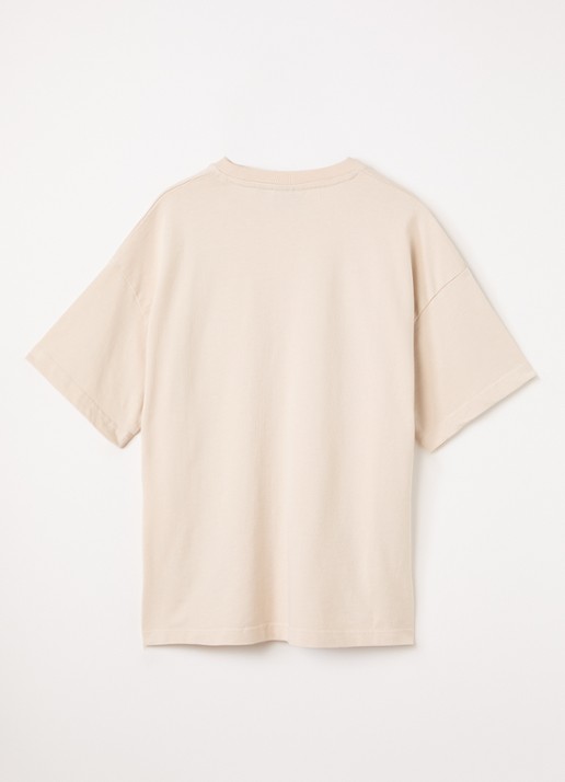 Lyle & Scott Oversized T-shirt met logo - voorkant 2 beige