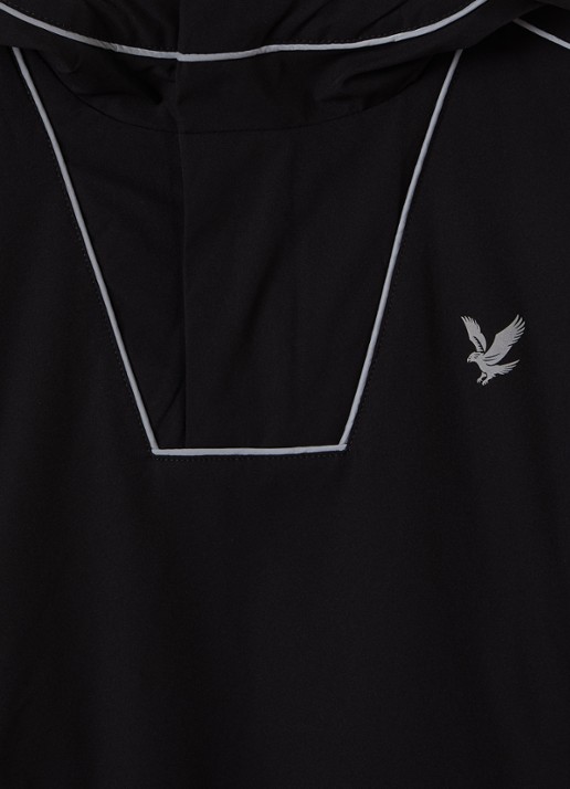 Lyle & Scott Parka met logo - detail zwart