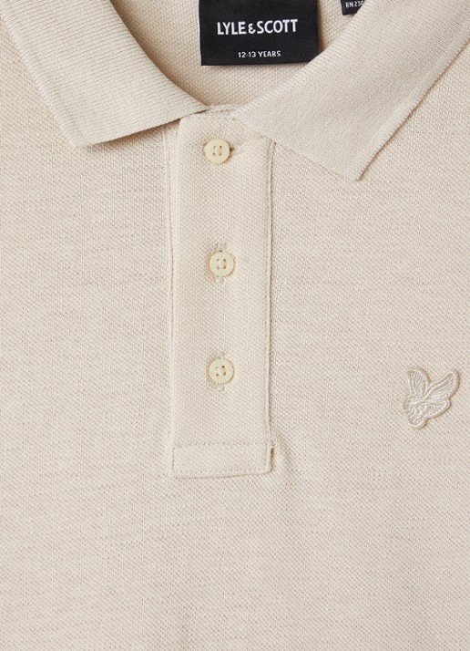 Lyle & Scott Polo in linnenblend - detail 3 beige