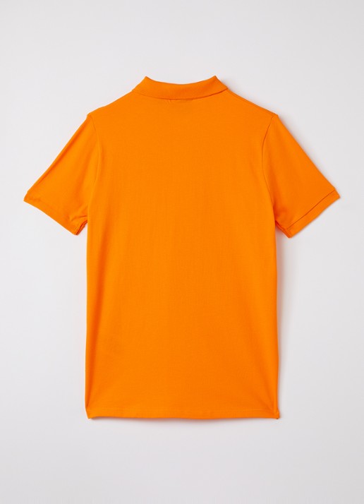 Lyle & Scott Polo met logo - voorkant 2 orange
