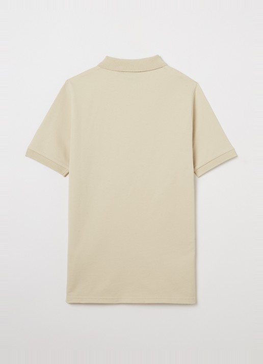 Lyle & Scott Polo met logoborduring - detail 3 beige