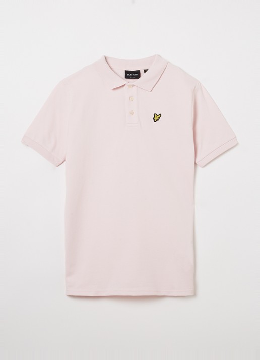 Lyle & Scott Polo met logoborduring - detail 3 lichtroze